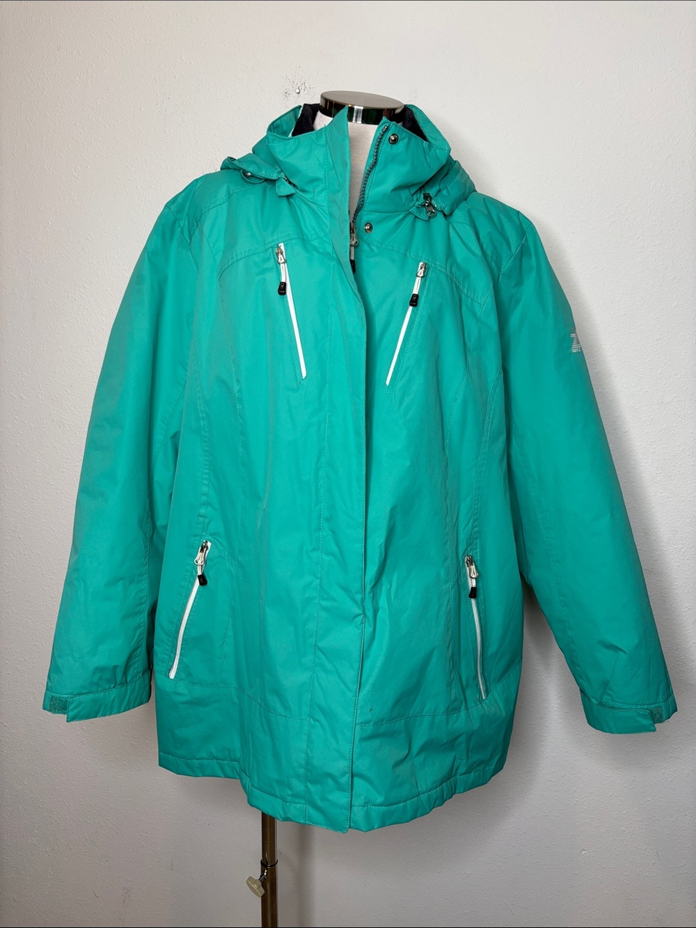 ZeroXposur Teal Hooded Ski Jacket
